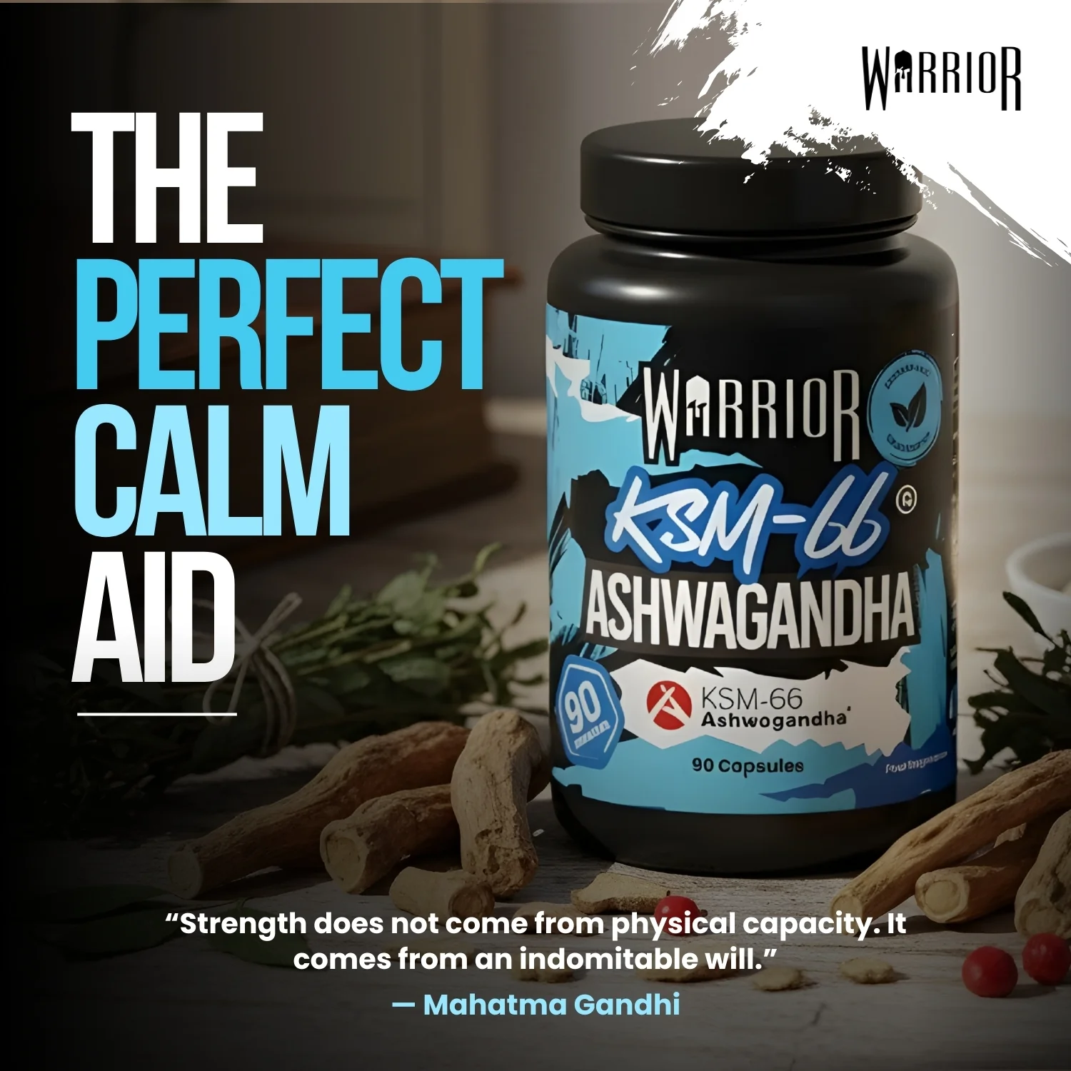 Warrior Ashwagandha 300mg – Stress Relief, Testosterone & Recovery Support | 90 Capsules (UK Made) - Image 4