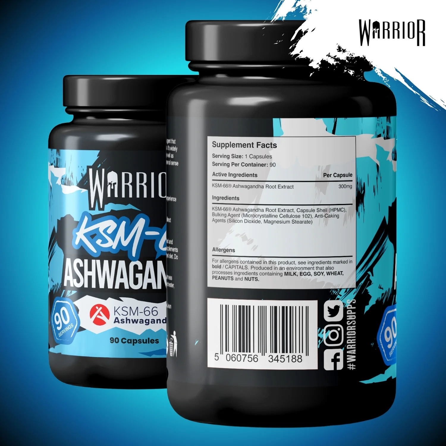 Warrior Ashwagandha 300mg – Stress Relief, Testosterone & Recovery Support | 90 Capsules (UK Made) - Image 9