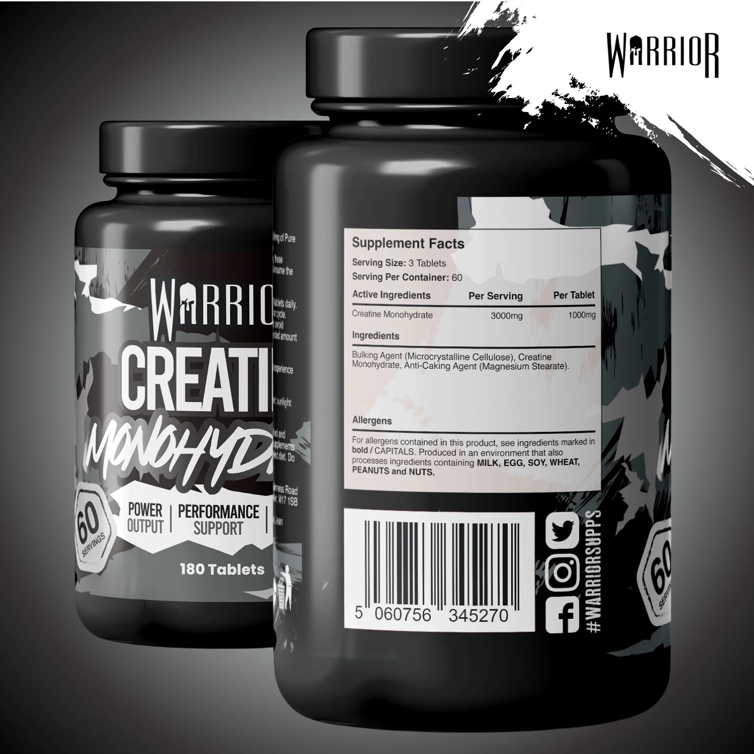 Warrior Creatine Monohydrate Tablets | 60 Tablets | 180 Tablets - Image 11