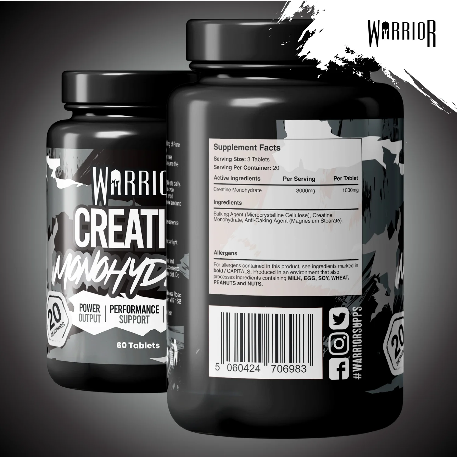 Warrior Creatine Monohydrate Tablets | 60 Tablets | 180 Tablets - Image 14