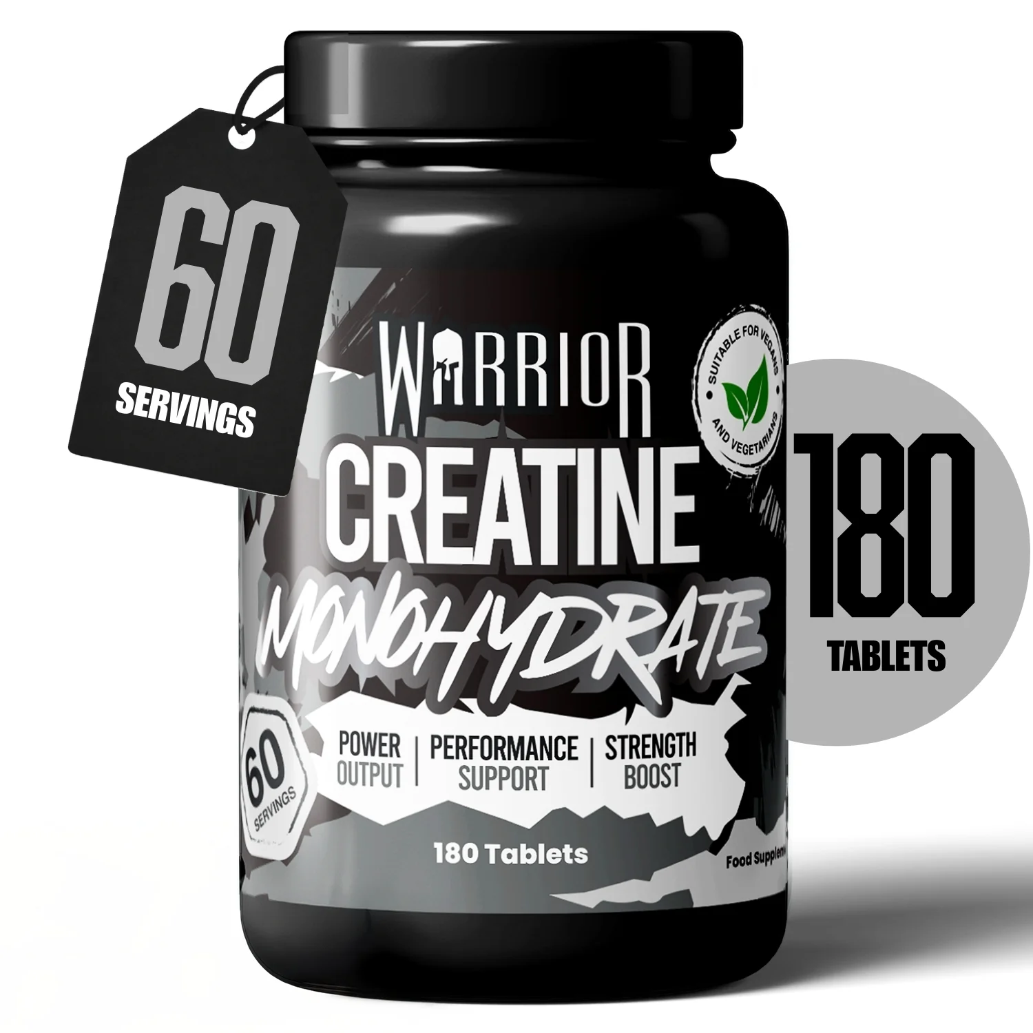 Warrior Creatine Monohydrate Tablets | 60 Tablets | 180 Tablets - Image 3