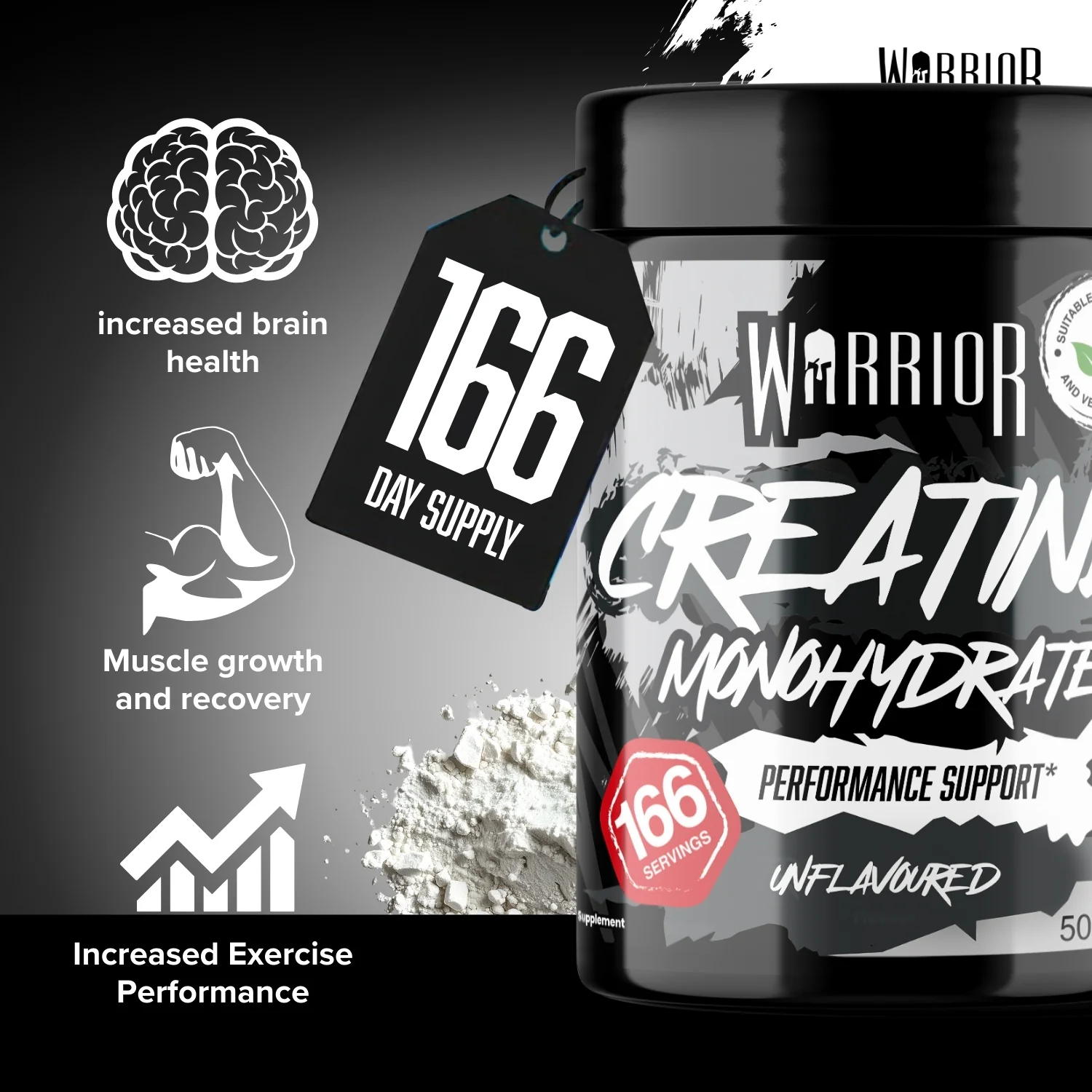 Warrior Creatine Monohydrate Powder - 500g - Image 2