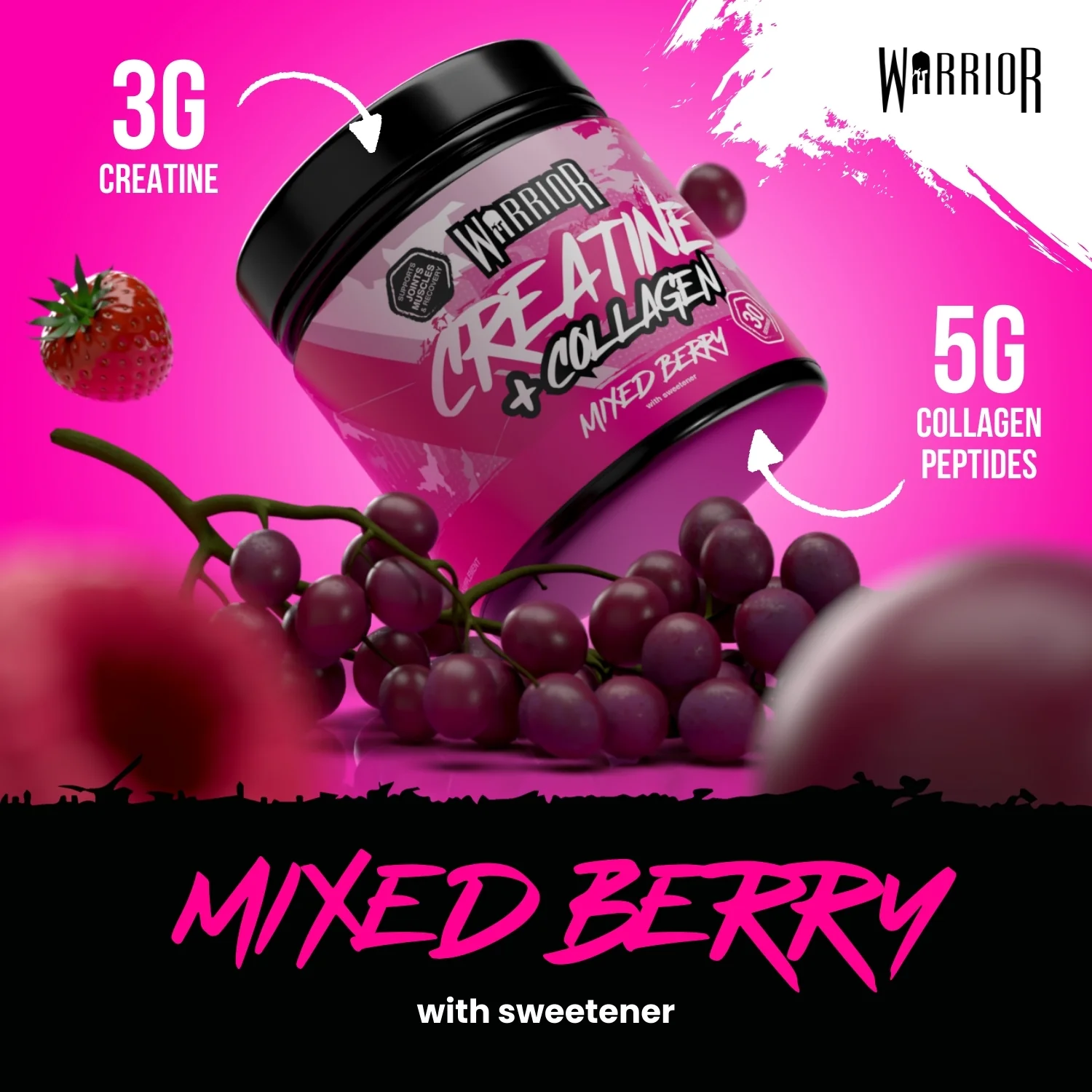 Warrior Creatine Plus Collagen - 30 Servings - Image 2