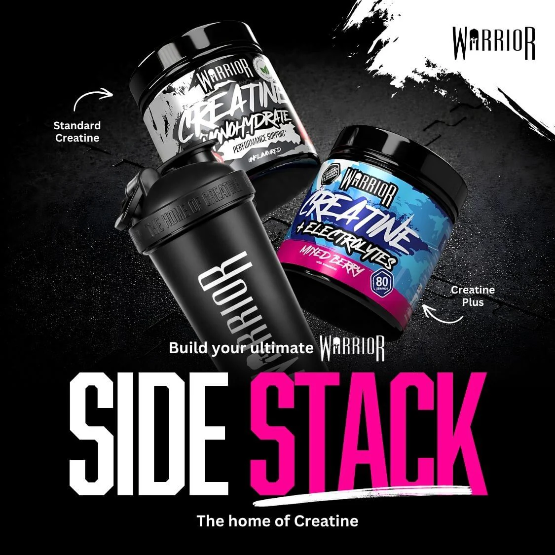 Warrior Home of Creatine Shaker – 600ml Black | Premium Leak-Proof Protein Shaker Bottle - Image 8