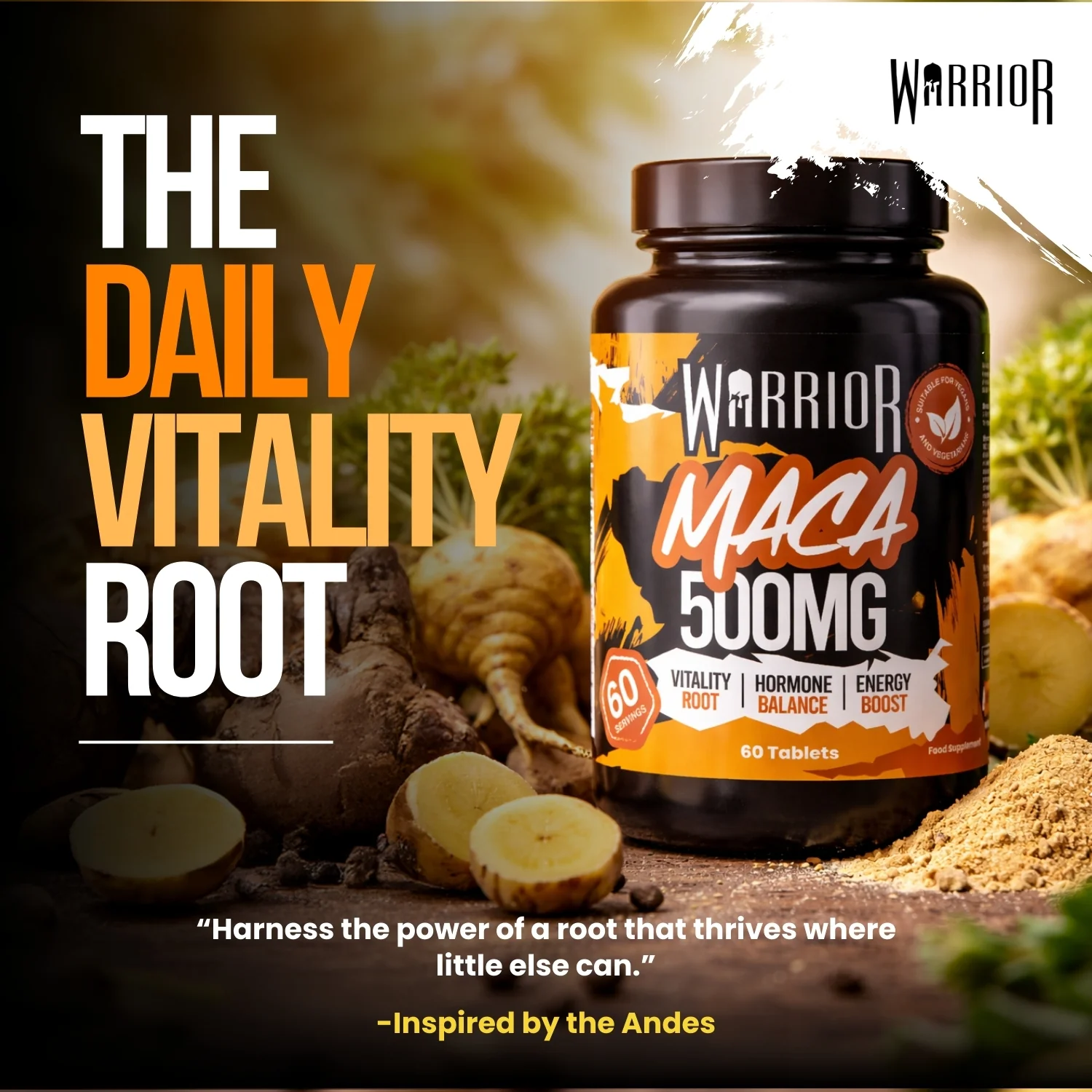Warrior Maca – 500mg Capsules (60 Caps) | Natural Vitality, Hormone Balance & Performance Support - Image 5