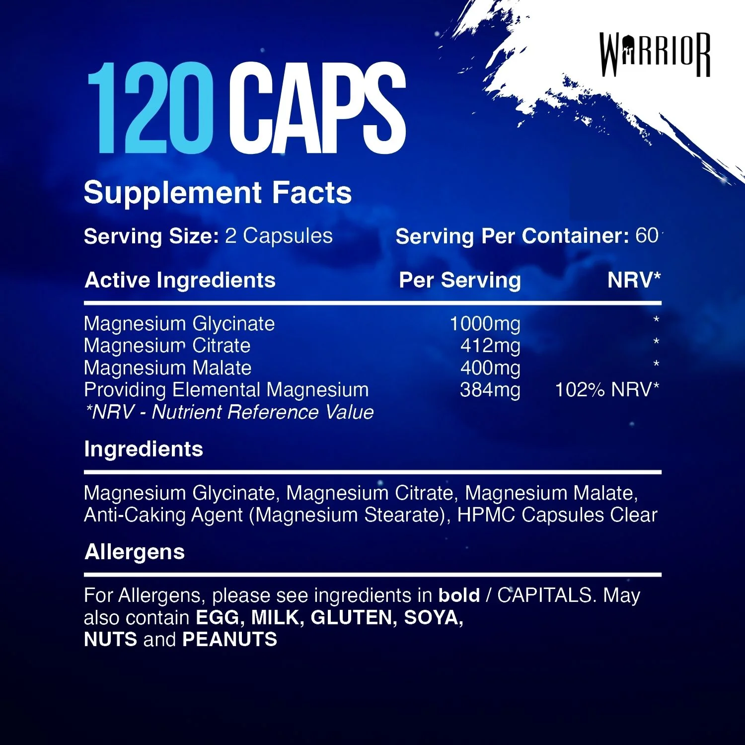 Warrior Magnesium Glycinate 3-in-1 Capsules - Image 7