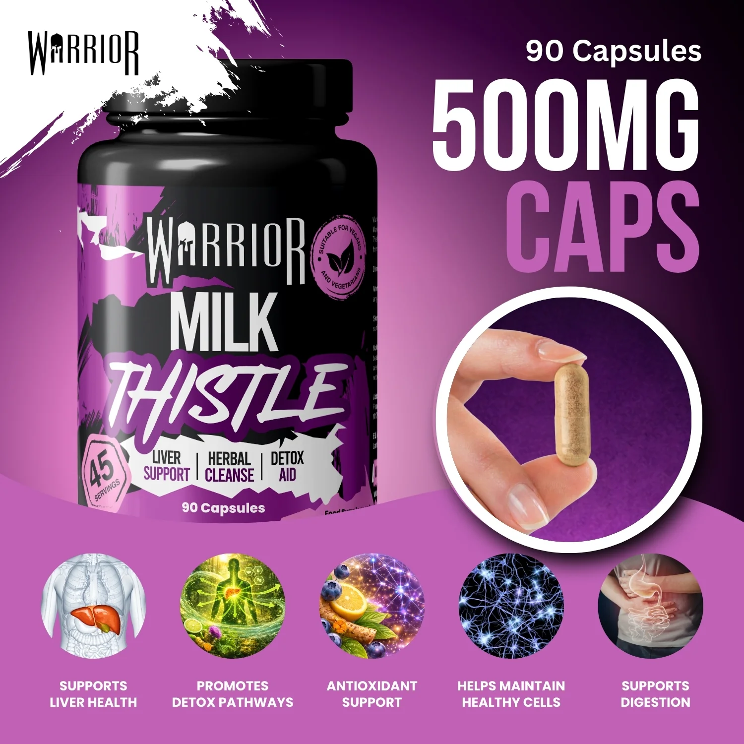 Warrior Milk Thistle - 90 caps - Image 3