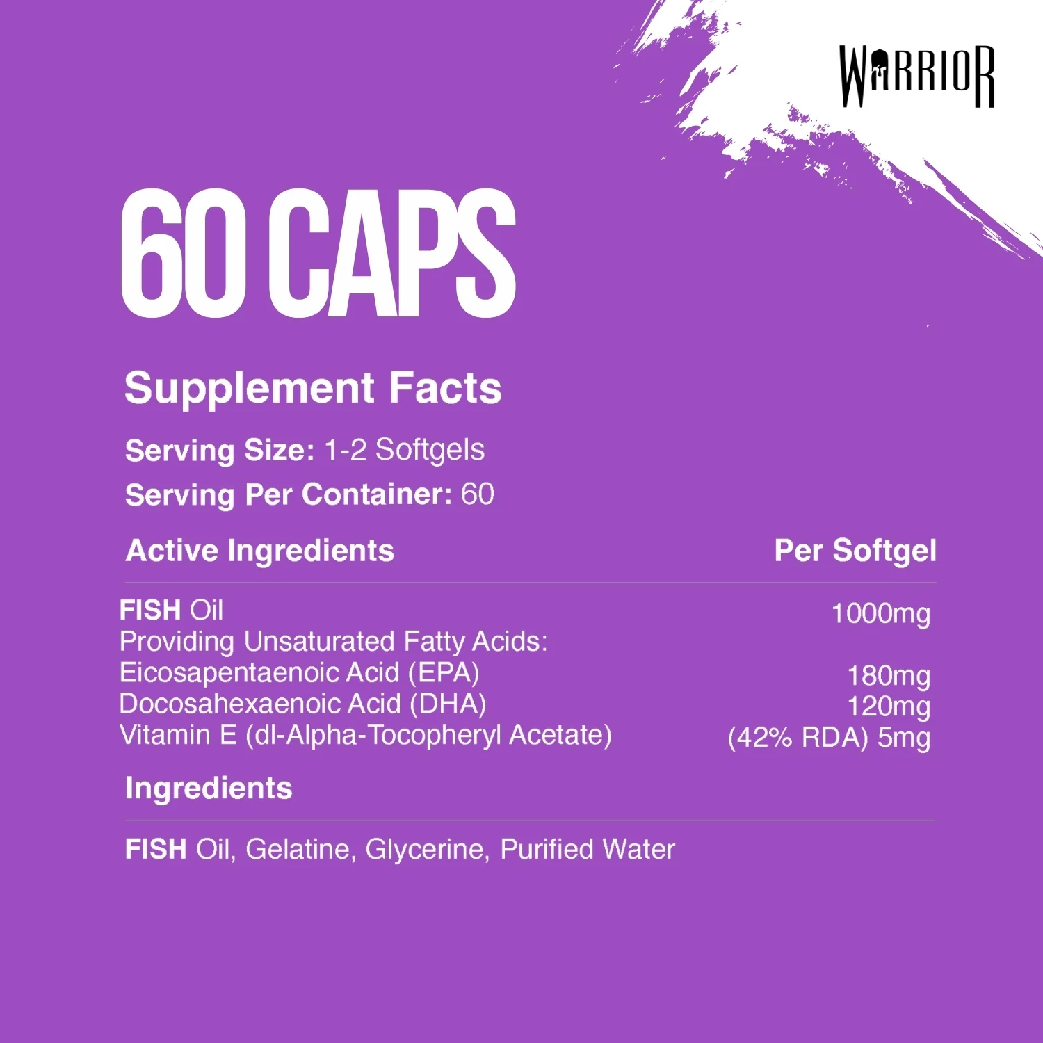 Warrior Omega (1000mg) - 60 Softgels (2 Month Supply) - Image 7