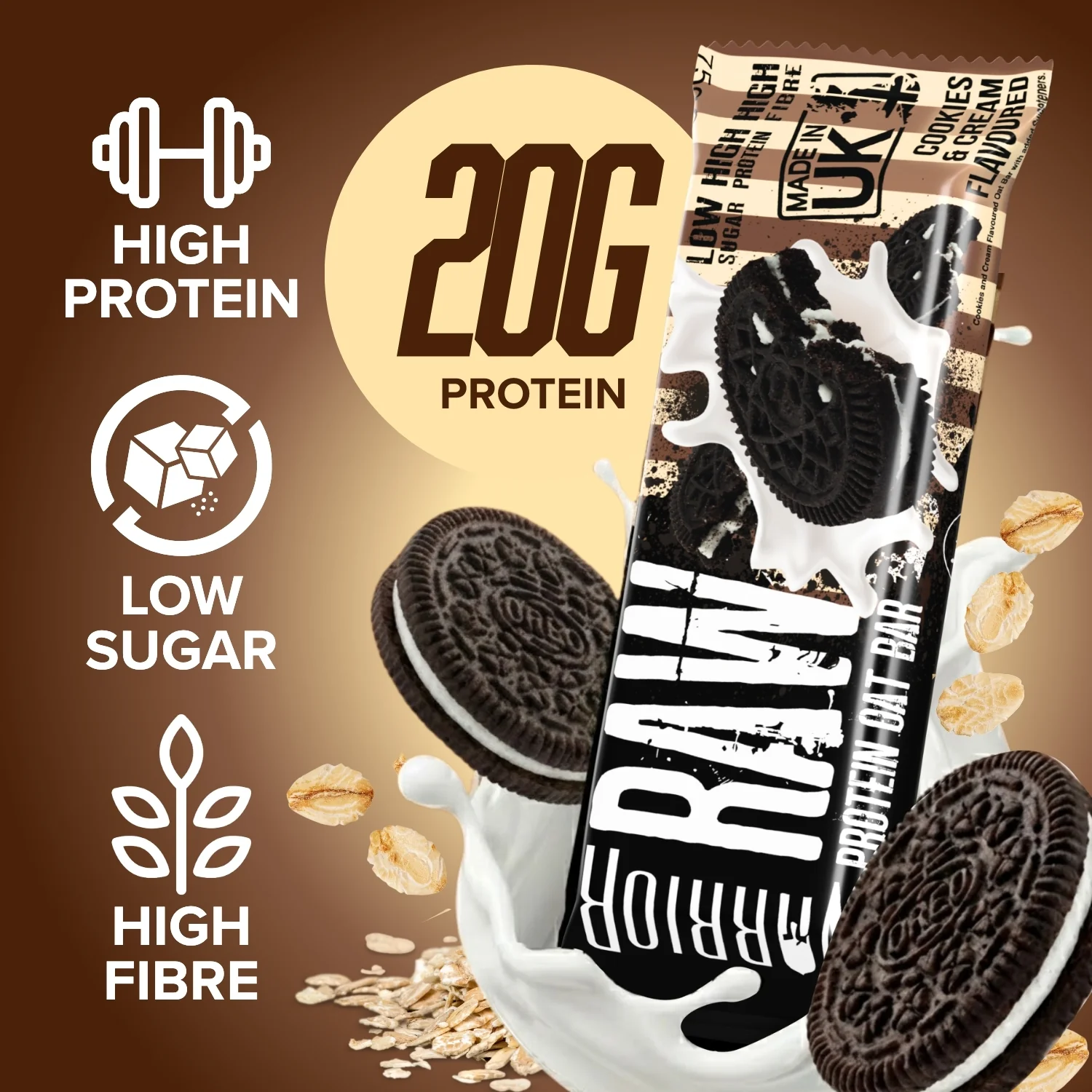 Warrior RAW Protein Bar - 24 x 75g Bars - Image 10