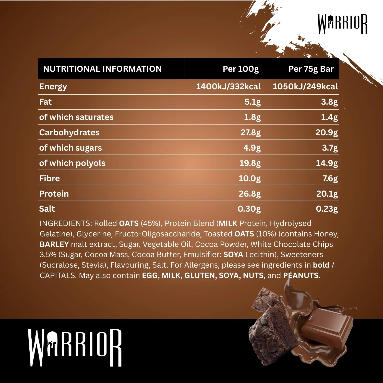 Warrior RAW Protein Bar - 24 x 75g Bars - Image 12