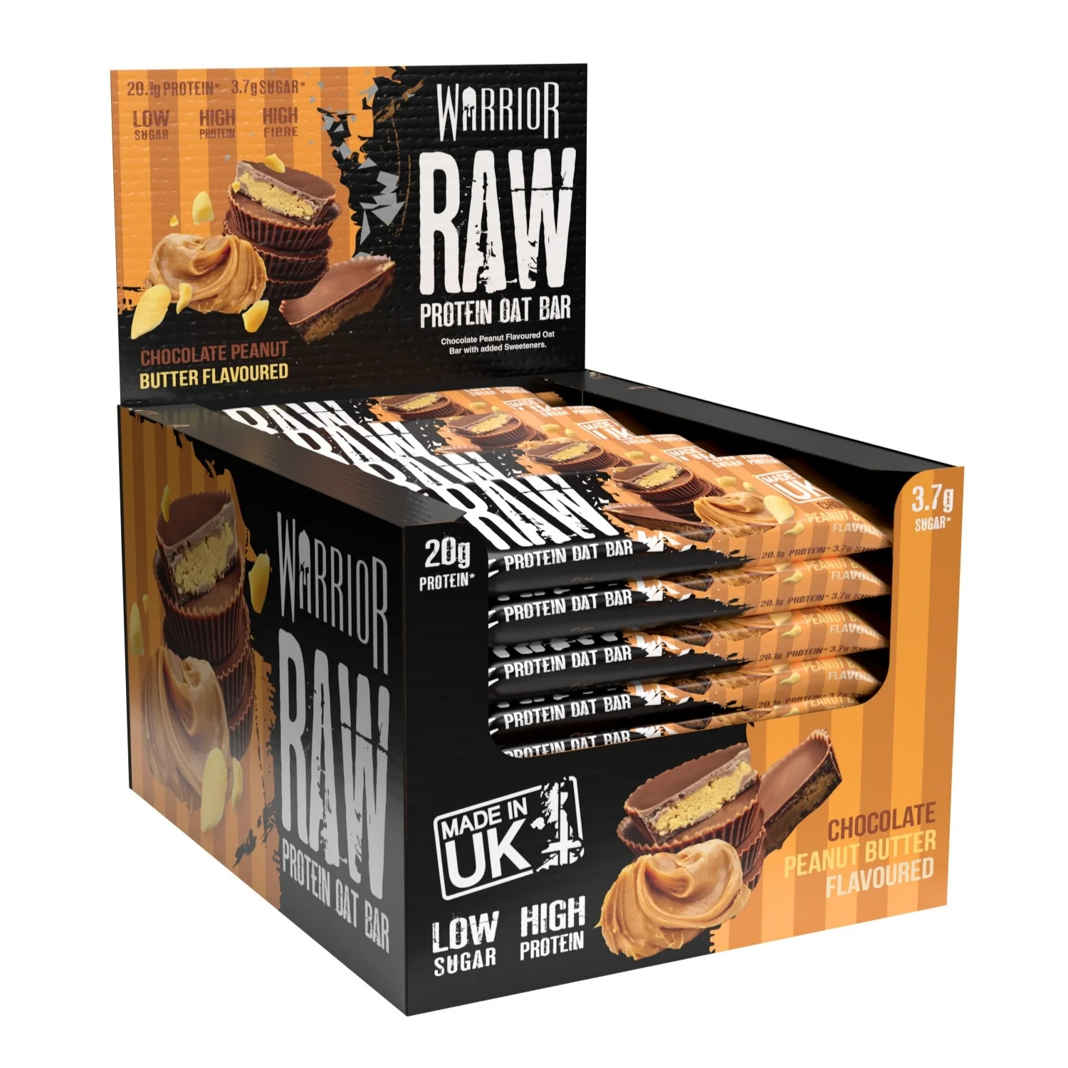 Warrior RAW Protein Bar - 24 x 75g Bars - Image 3