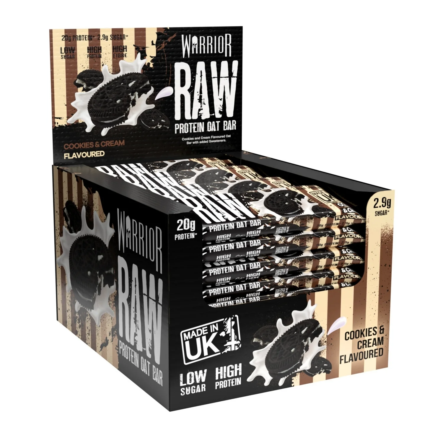 Warrior RAW Protein Bar - 24 x 75g Bars - Image 4