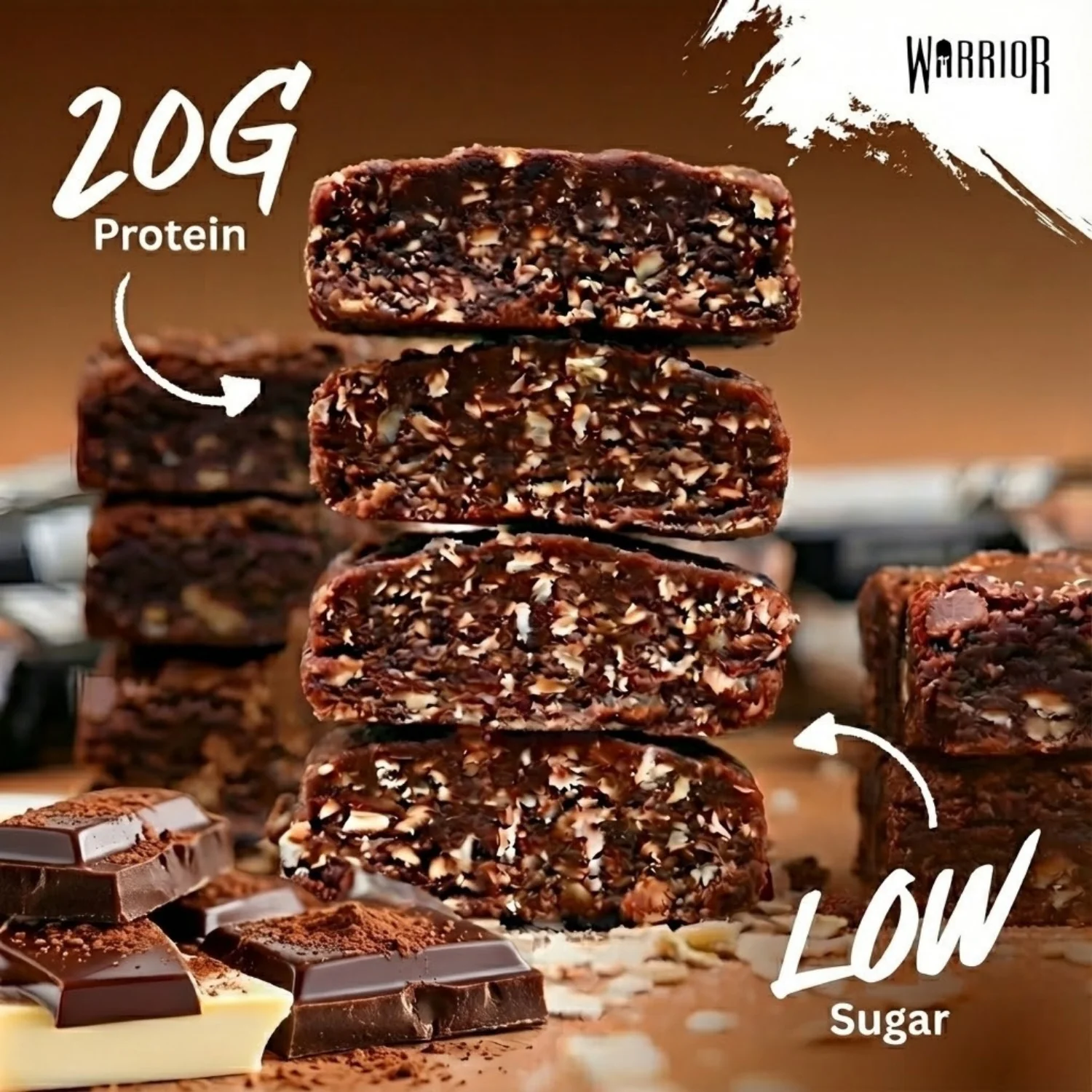 Warrior RAW Protein Bar - 24 x 75g Bars - Image 6