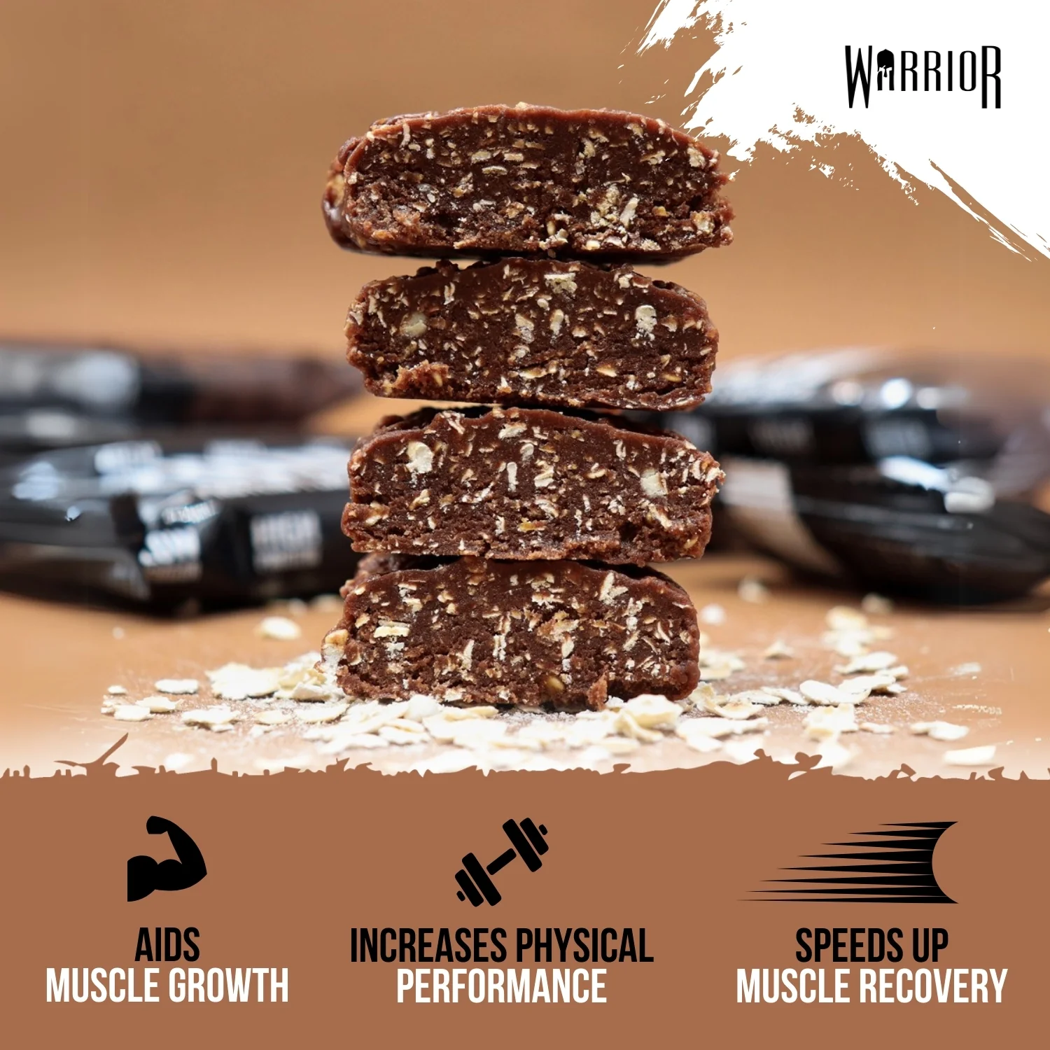 Warrior RAW Protein Bar - 12 x 75g Bars - Image 4