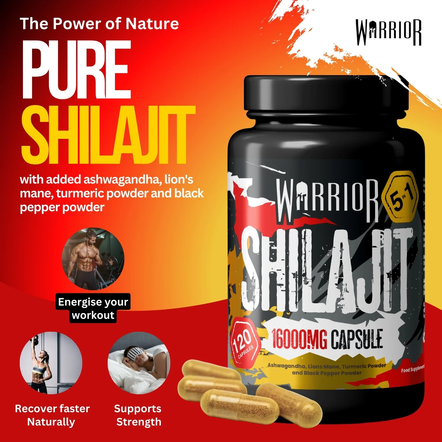 Warrior SHILAJIT Capsules - 120 Caps - Image 2