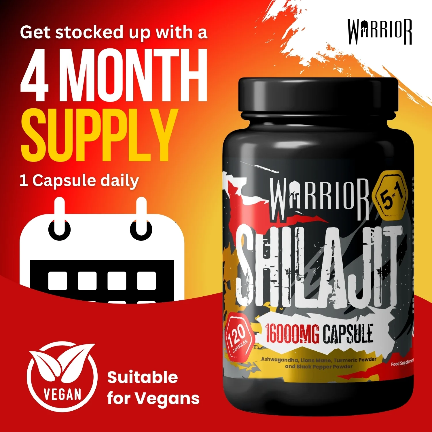 Warrior SHILAJIT Capsules - 120 Caps - Image 4